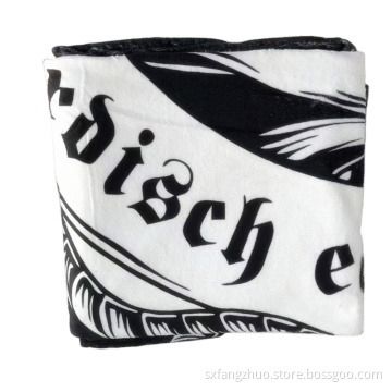 Soft Cozy Sofa Bed double side printed flannel fleece logo custom blanket printing